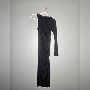 Zara Black one sleeve maxi dress